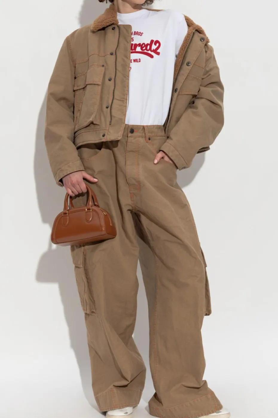 Dsquared2 BROWN Jacket with collar