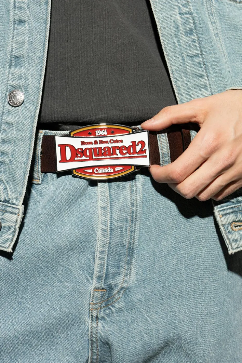Dsquared2 BROWN Leather belt