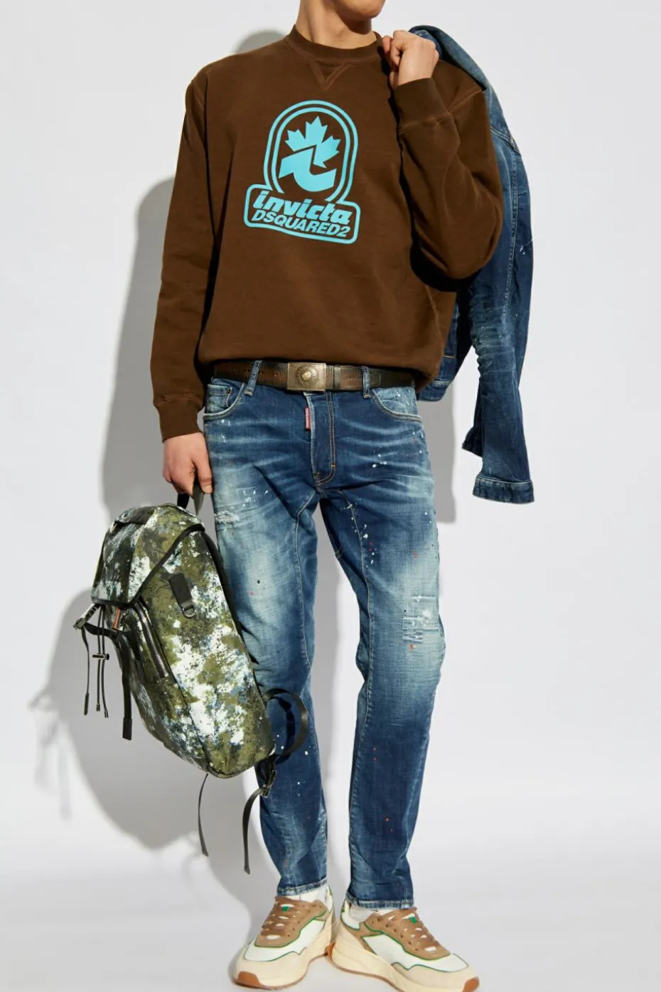 Dsquared2 BROWN Printed sweatshirt