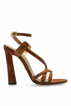 Dsquared2 BROWN Suede heeled sandals