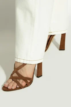 Dsquared2 BROWN Suede heeled sandals