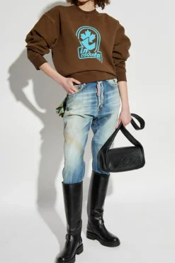 Dsquared2 BROWN Sweatshirt with print