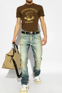 Dsquared2 BROWN T-shirt with logo