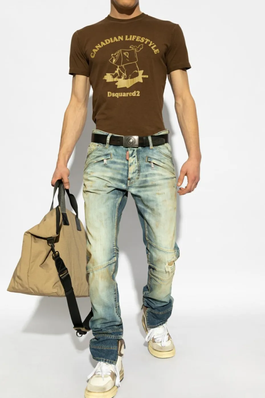 Dsquared2 BROWN T-shirt with logo