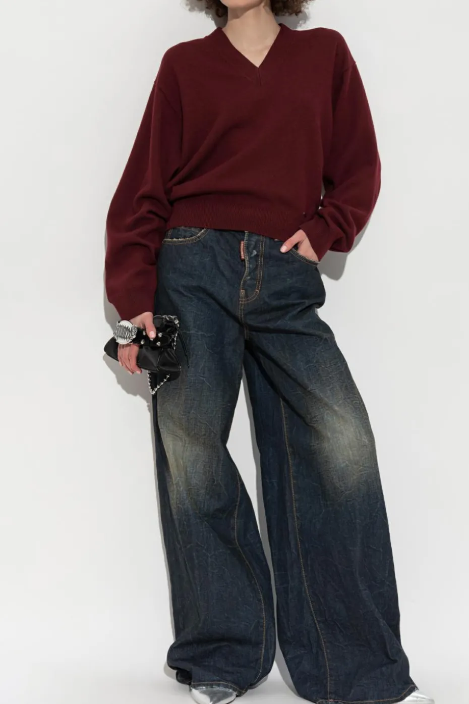 Dsquared2 BURGUNDY Wool sweater