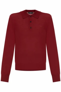 Dsquared2 BURGUNDY Wool sweater