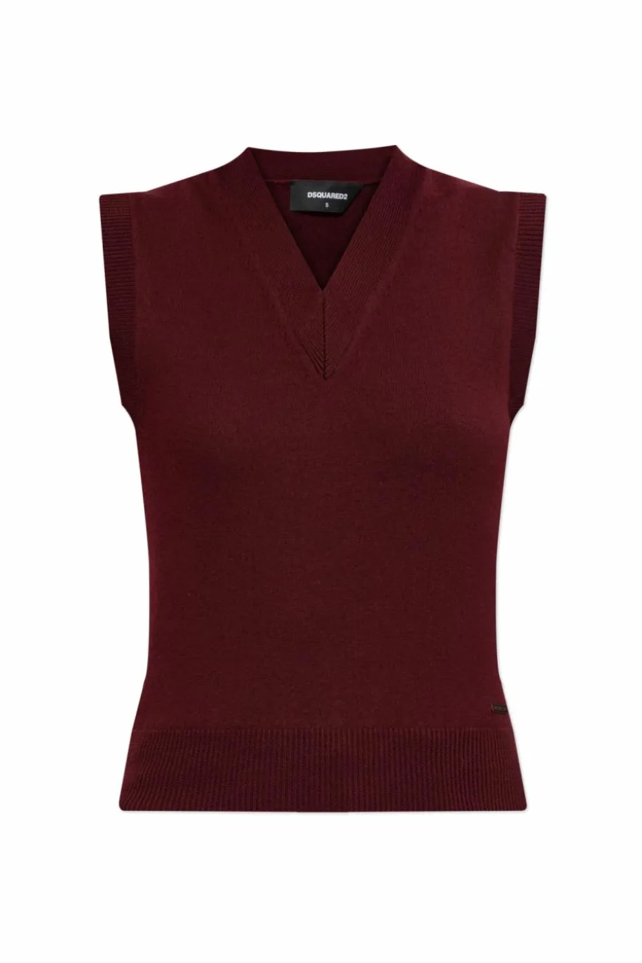 Dsquared2 BURGUNDY Wool vest
