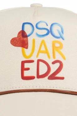 Dsquared2 cream Cap with visor capsule `Summer Lovers`