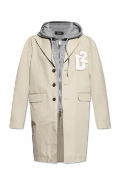 Dsquared2 cream Cotton coat