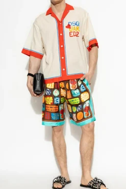 Dsquared2 cream Shirt capsule `Summer Lovers`