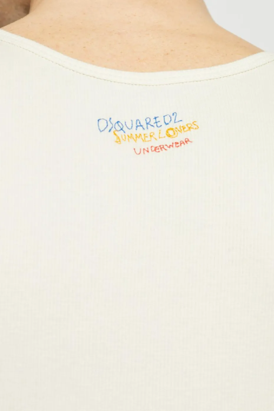 Dsquared2 cream Sleeveless T-shirt