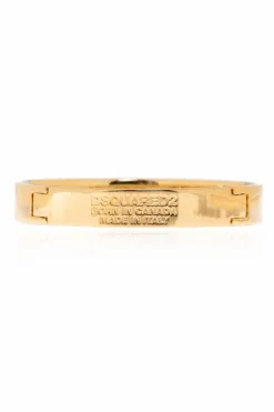 Dsquared2 GOLD Brass bracelet with engraved logo