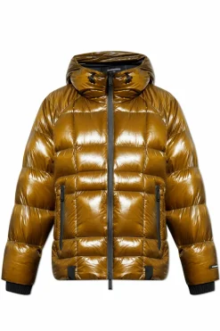 Dsquared2 GREEN Down jacket with hood