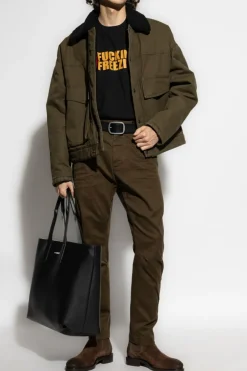 Dsquared2 GREEN Jacket with collar