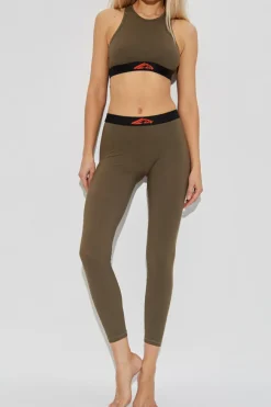 Dsquared2 GREEN Leggings with logo