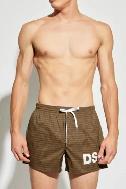 Dsquared2 GREEN Monogram swim shorts