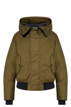 Dsquared2 GREEN Padded jacket with hood