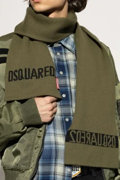 Dsquared2 GREEN Scarf with logo