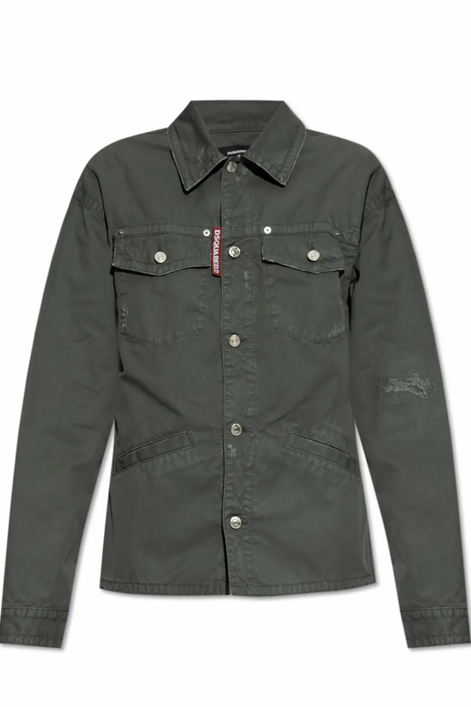 Dsquared2 GREEN Shirt with pockets