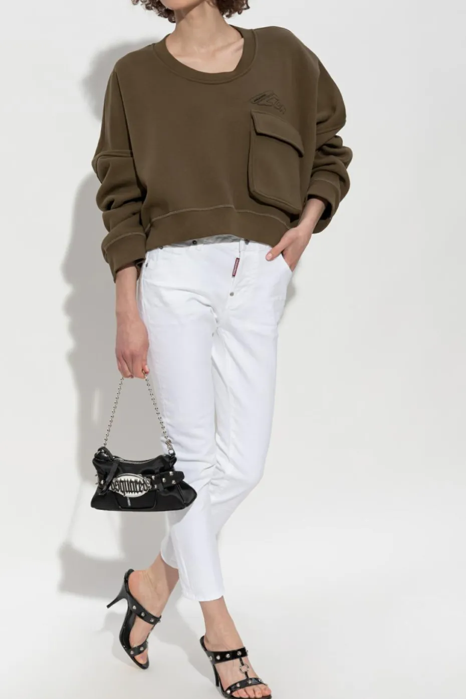 Dsquared2 GREEN Sweatshirt with pocket