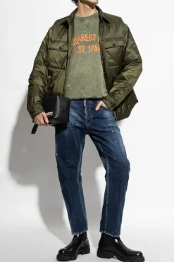 Dsquared2 GREEN Sweatshirt with vintage effect