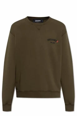 Dsquared2 GREEN Sweatshirt with embossed logo