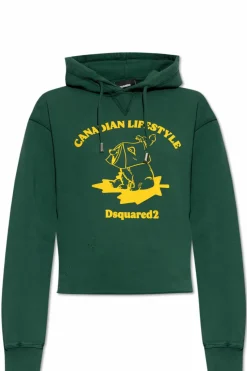 Dsquared2 GREEN Sweatshirt with logo