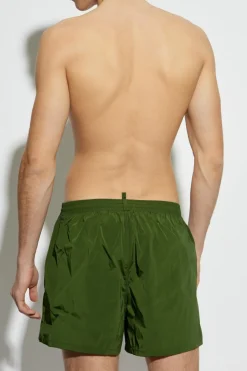 Dsquared2 GREEN Swim shorts with logo