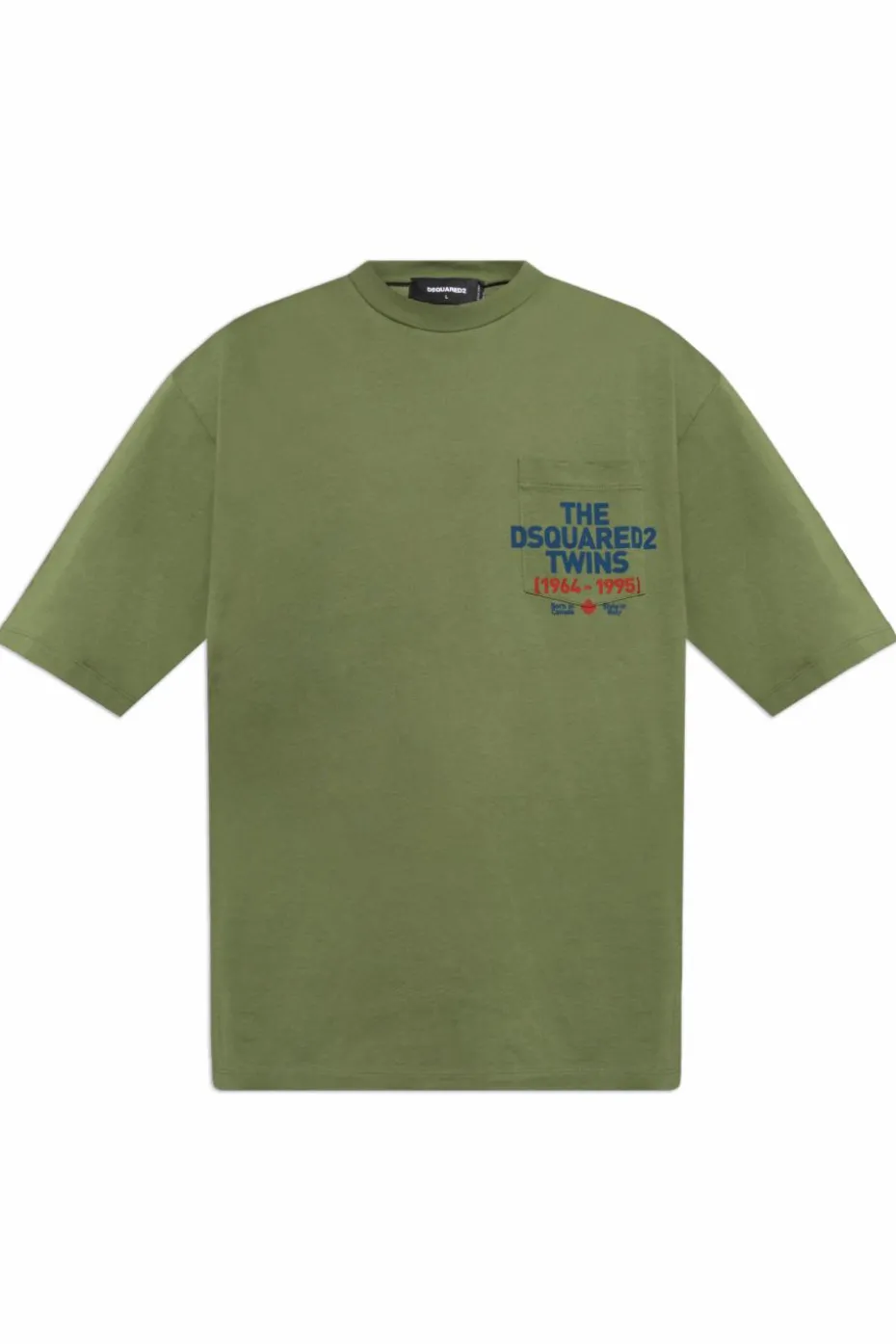 Dsquared2 GREEN T-shirt with pocket