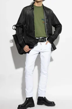 Dsquared2 GREEN T-shirt with pocket