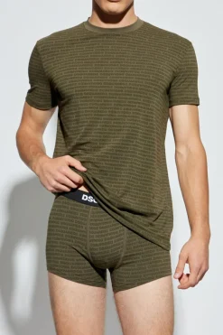 Dsquared2 GREEN Underwear set: t-shirt and briefs
