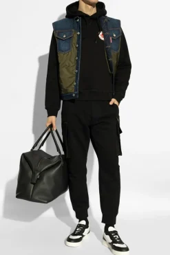 Dsquared2 GREEN Vest made of combined materials