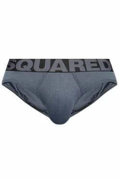 Dsquared2 GREY Cotton briefs with logo