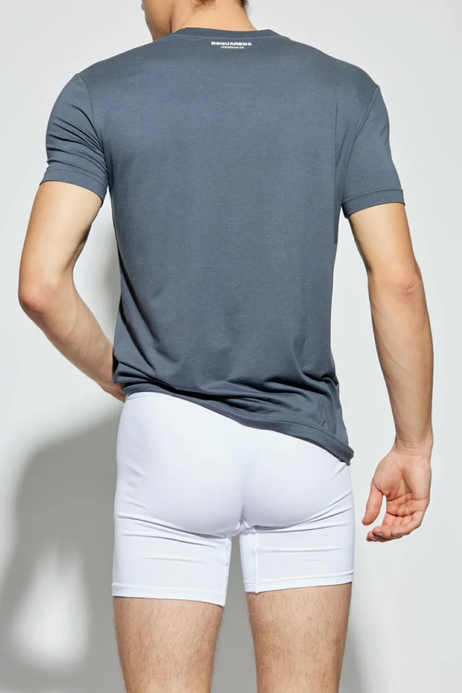 Dsquared2 GREY Lingerie-style T-shirt with a round neckline