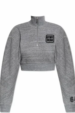 Dsquared2 GREY Stand-up collar sweatshirt