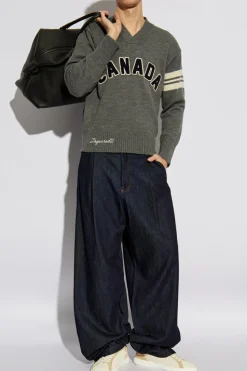 Dsquared2 GREY V-neck sweater