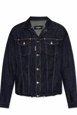 Dsquared2 NAVY BLUE Denim jacket capsule `Summer Lovers`