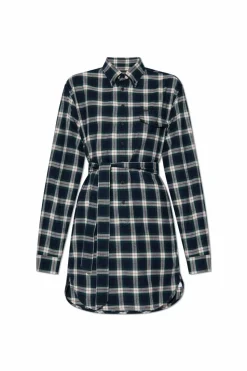 Dsquared2 NAVY BLUE Dress with a check pattern