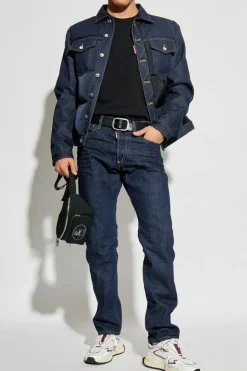 Dsquared2 NAVY BLUE Jacket made of combined materials
