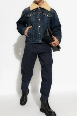 Dsquared2 NAVY BLUE Pants with logo