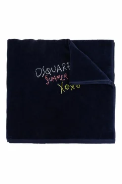 Dsquared2 NAVY BLUE Towel with logo