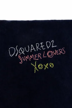 Dsquared2 NAVY BLUE Towel with logo