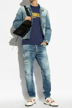 Dsquared2 NAVY BLUE T-shirt with logo