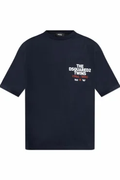 Dsquared2 NAVY BLUE T-shirt with pocket