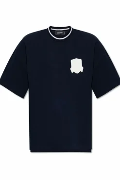 Dsquared2 NAVY BLUE T-shirt with patch