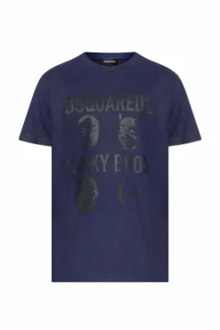 Dsquared2 NAVY BLUE T-shirt with print