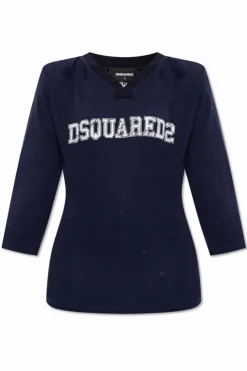 Dsquared2 NAVY BLUE T-shirt with logo
