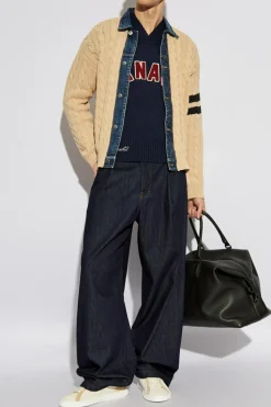 Dsquared2 NAVY BLUE V-neck sweater