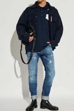 Dsquared2 NAVY BLUE Wool cardigan