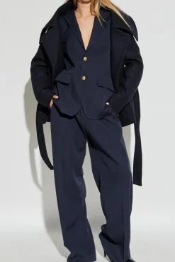 Dsquared2 NAVY BLUE Wool coat